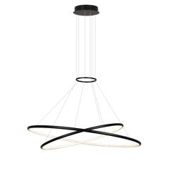 Lampa wisząca Halifax 2xLED czarna LP-940/2P BK CCT