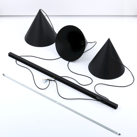 Lampa wisząca CONO Black 3xE27 L listwa