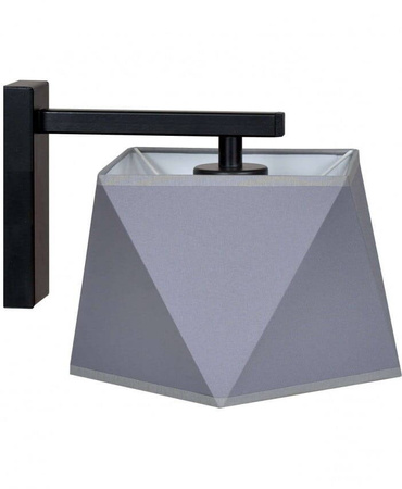 Kinkiet z abażurem materiał Diament  GREY