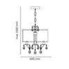 Lampa wisząca BRESSO-4 elipsa E14x4