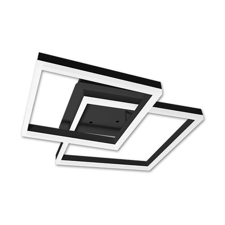 Plafon lampa LED Galaxis Herkules 70W 54x54x13cm kwadratowy czarny + pilot