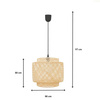 Lampa wisząca BOHO bambusowa czarna 50cm