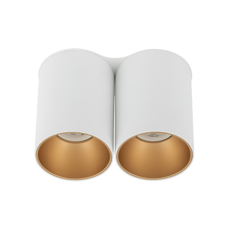 Nowodvorski Lampa punktowa natynkowa podwójna biało złota  EYE TONE