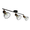 Lampa ruchoma ścienno-sufitowa SOFIA-3 czarna+miedź E14x3