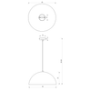 Lampa wisząca BETA WHITE/GOLD 1xE27 45cm