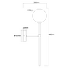 Kinkiet Piruleta czarny IP44 1xG9