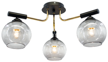 Lampa sufitowa Bold 3xE27 czarno złota