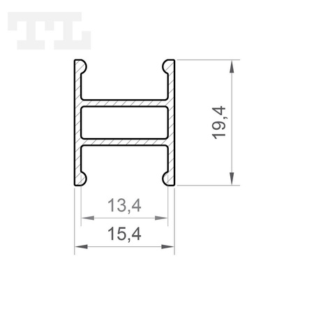 LED P4-10 Profil 1000 mm biały lakierowany (nr kat 8641010)