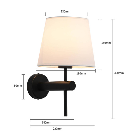 Light prestige Tivoli kinkiet czarny LP-1133/1W BK