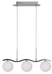 Lampa wisząca chrom/biała kula 3 Ramon 33-01405