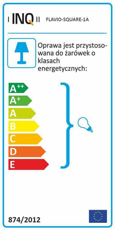 Kinkiet ogrodowy OZZO FLAVIO SQUARE IP44 1xGU10 antracyt 