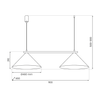 Lampa wisząca CAPITAL  CZARNY-MIEDZIANY 2XGX53