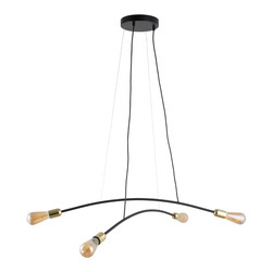 Lampa wisząca HELIX BLACK/GOLD 4xE27