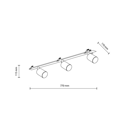 Tk Lighting NEX WHITE lampa sufitowa  3XGU10