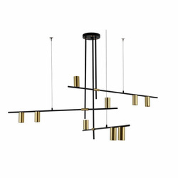 Light prestige Arizona 9 linia wisząca czarny/złoty LP-074/9PL BK/GD