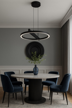 Lampa wisząca LED do salonu, czarna K-8230 z serii TIVOLI