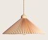 Lampa Wisząca Drewno i Materiał Luanda pomarańczowa 47cm