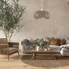 Lampa wisząca dwukolorowa BOHO bambusowa plecionka NUSA 50cm