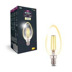 Filament  LED C37 świeca E14  4W 470lm 3000K