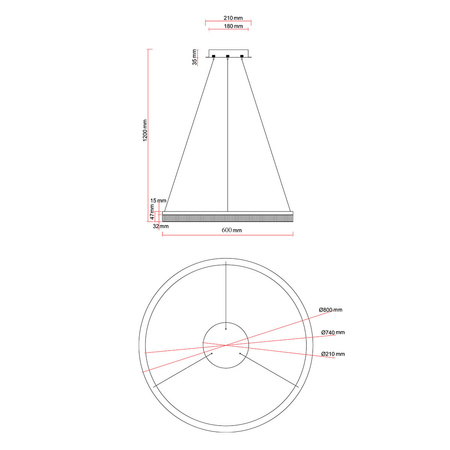 Light prestige Midway Cristal wisząca mała złota Triangle LP-033/1P S GD Cristal Triangle