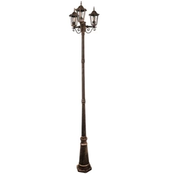 Lampa zewnętrzna LIGURIA 2,5m czarna 3xE27