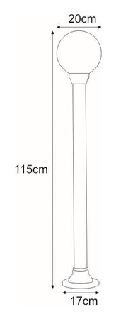 Lampa ogrodowa stojąca K-ML-OGROD 200 0.9 KL. PRYZMAT z serii AS