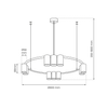 Lampa wisząca (koło) GENESIS BLACK 10xGU10