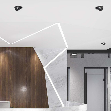 Oprawa V-TAC LED Uchylny Downlight 30W LED COB CRI90+ CCT Czarna VT-2532 3000K-4000K-6400K 2500lm