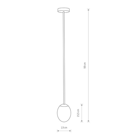 Nowodvorski Lampa wisząca szklana kula ICE EGG A