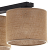 Nowoczesna lampa sufitowa juta brązowa 2xE27