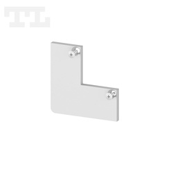 Zaślepka aluminiowa srebrna P12-1 bez otworu (wkręty w komplecie) (nr kat 7712112)