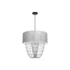 Lampa wisząca ALMERIA SILVER/BLACK 1xE27