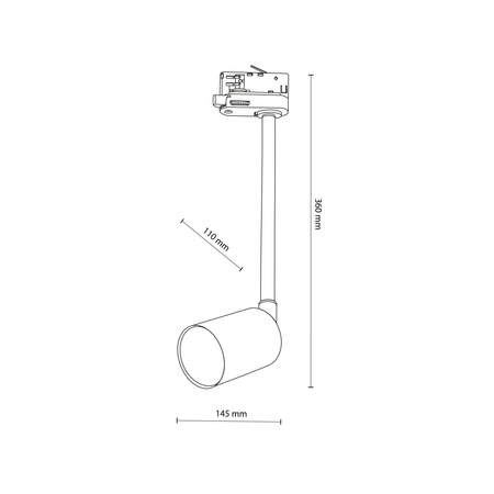 Tk Lighting TRACER TRÓJOBWODOWY TOP WHITE LONG 1xGU10
