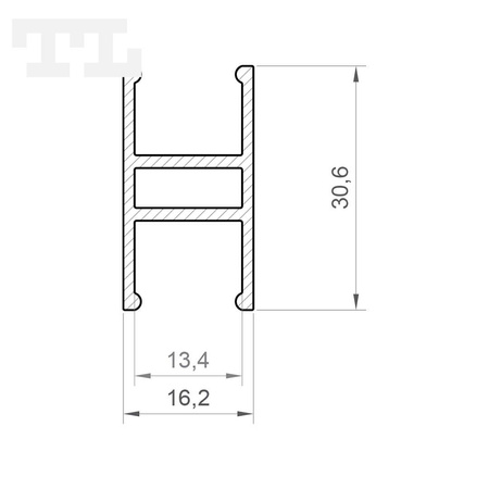 LED P5-10 Profil 2000 mm anod (nr kat 8651002)