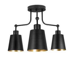 Lampa sufitowa żyrandol na 3 klosze metalowa