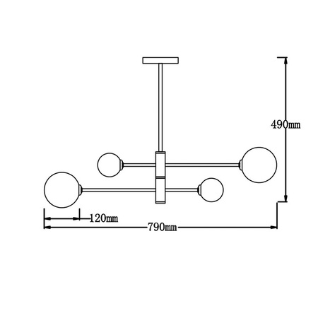 Lampa wisząca Dorado 4xG9 czarna