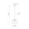 Lampa wisząca VIBE Transparent 1xE27 300