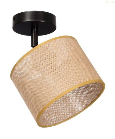 Lampa sufitowa regulowana juta abażur Natural boho 1xE27