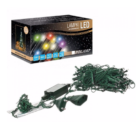 Lampki choinkowe LED wewnętrzne 100 LED 10mb IP20 multikolor