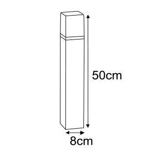 Słupek ogrodowy stojący, czarny 50cm E27 K-8141 z serii GENEVA