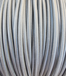 Przewód w oplocie kabel dekoracyjny 2x0,75 srebrny 1m