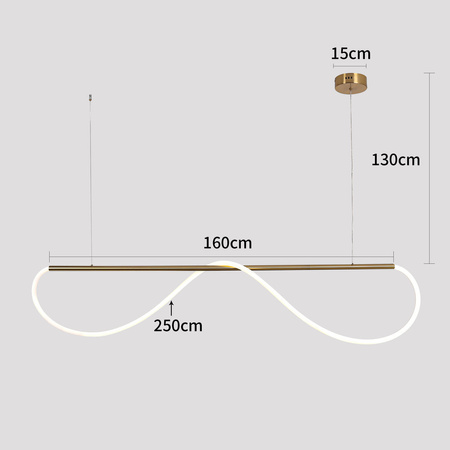 Light prestige Meleca wisząca M złota LP-2345/1P M GD