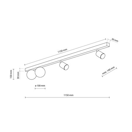 Lampa sufitowa VOX 2xGU/2xG9
