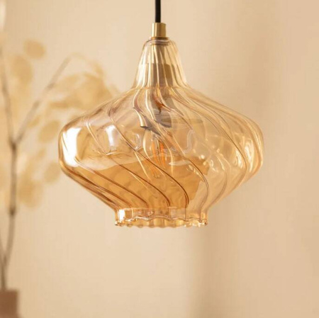 Lampa Wisząca Kryształ Blas 1xE14 Bursztynowa