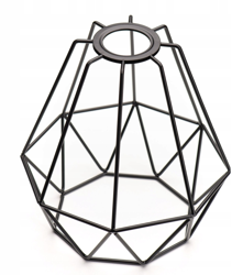 Klosz druciany dekoracyjny do lampy E27 czarny