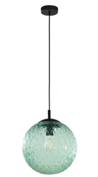 Lampa wisząca CADIX ZIELONY E27 szklana kryształowa kula 30cm