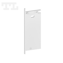 Zaślepka aluminiowa biała P26-2 PRAWE z otworem (wkręty w komplecie) (nr kat 7726219)