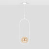 Lampa wisząca w białym kolorze, z kloszem K-5304 z serii ALMA