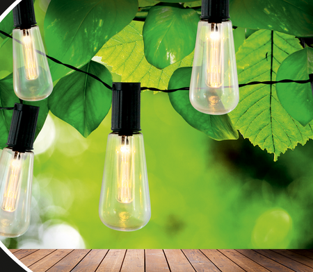 Solarna girlanda ogrodowa 2m ciepła Edison