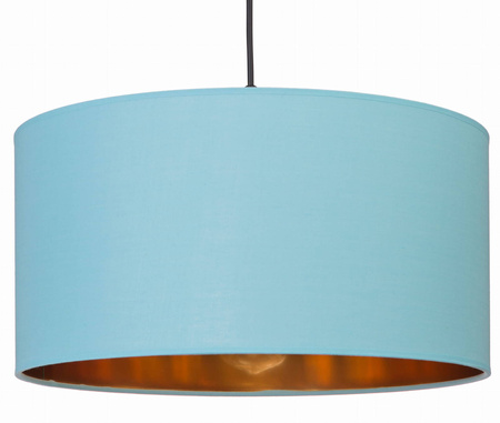 Lampa wisząca z abażurem duża Oro niebieska